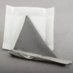 Serviette de table coton unie anti tâche coloris anthracite