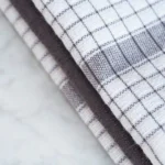 Torchons gaufrex carreaux gris