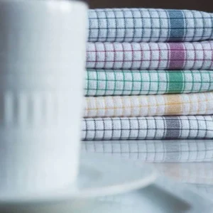 Torchon gaufrex carreaux uni