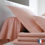 Drap plat uni percale coloris poudre lingorama