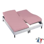 Drap housse uni coton percale 2x70x190 Lingorama – Image 2