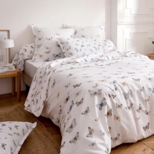 housse de couette envol blanc percale