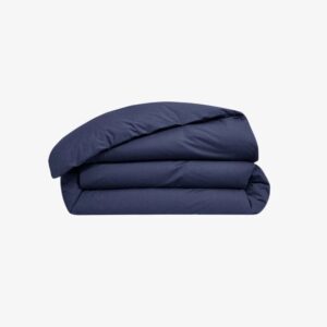 Housse de couette percale coton marine