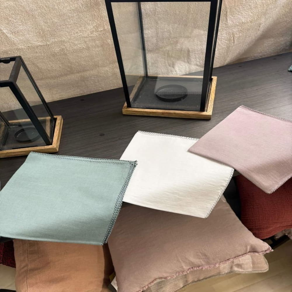zilia serviette de table coton lin serviette de table Zilia coton lin