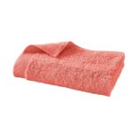 Linge_de_bain_uni_corail_serviette_invite 600 gr