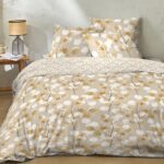 Parure housse de couette flanelle Feuilles